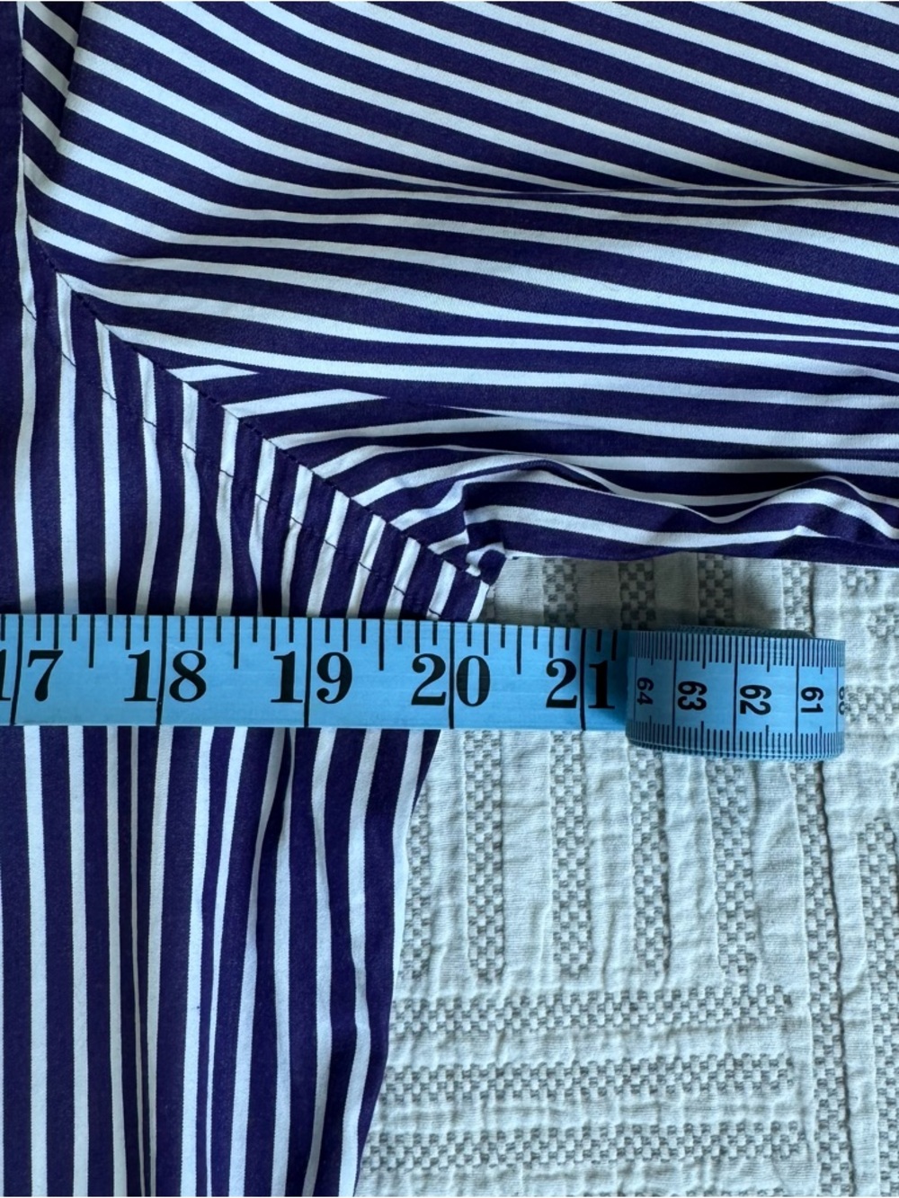 Lauren Ralph Lauren Purple & White Striped Button Down – Size Large - Picture 7 of 10